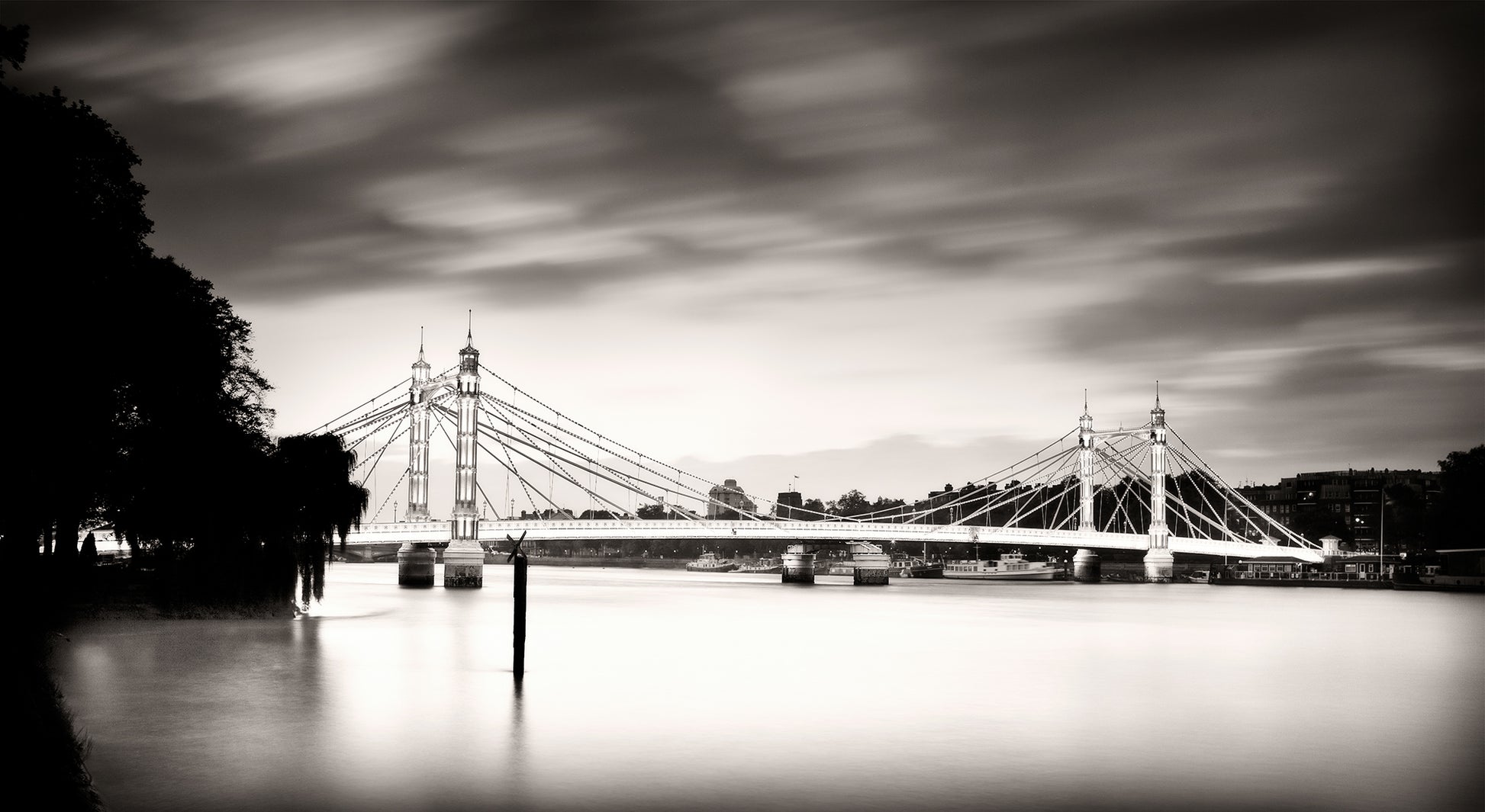 The Albert Bridge From Battersea Park