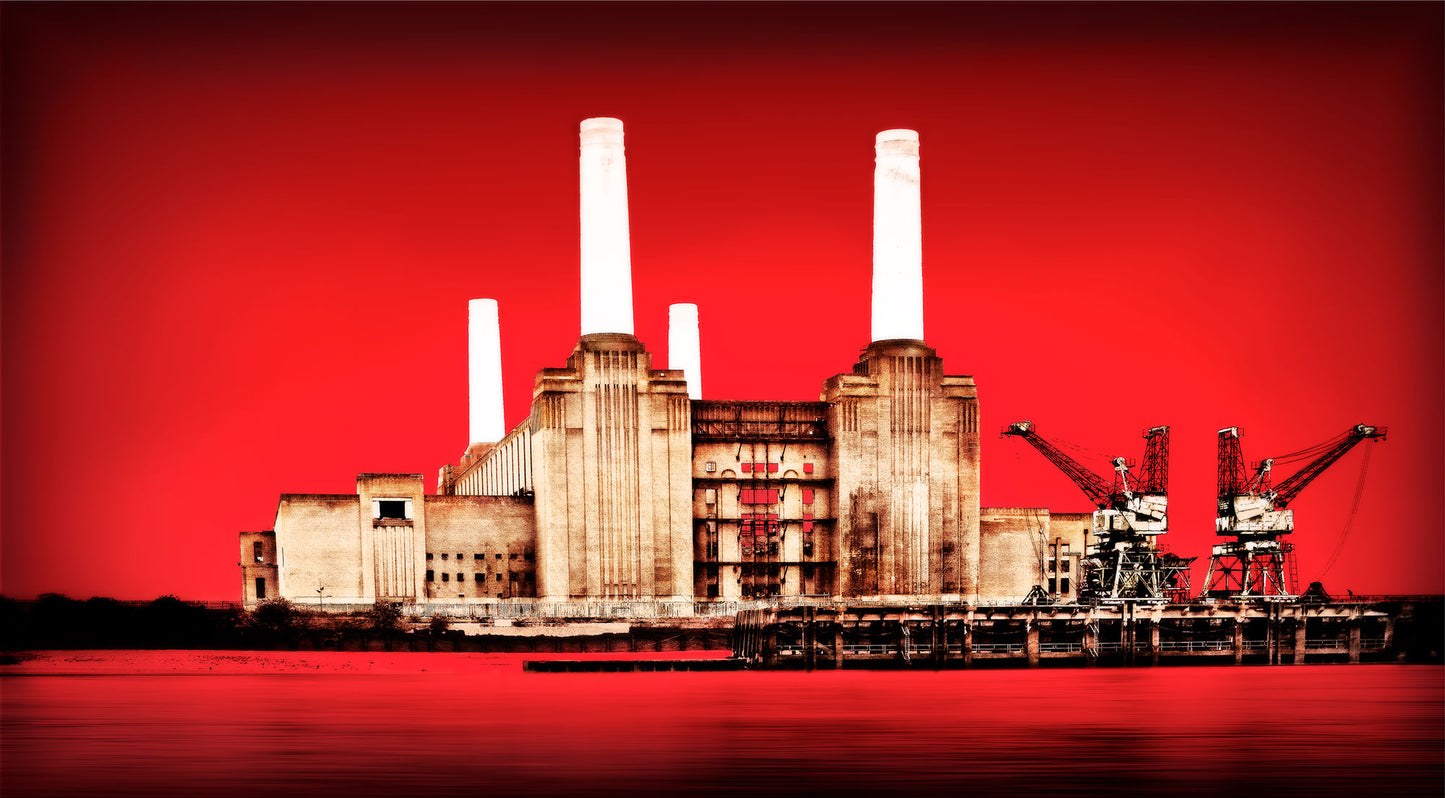 Battersea Power Station in Red