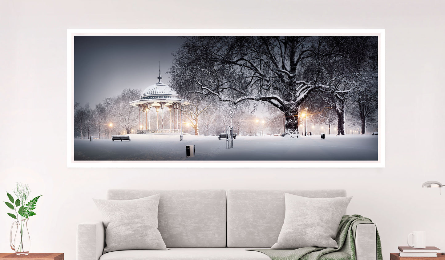 Clapham Bandstand in The Snow