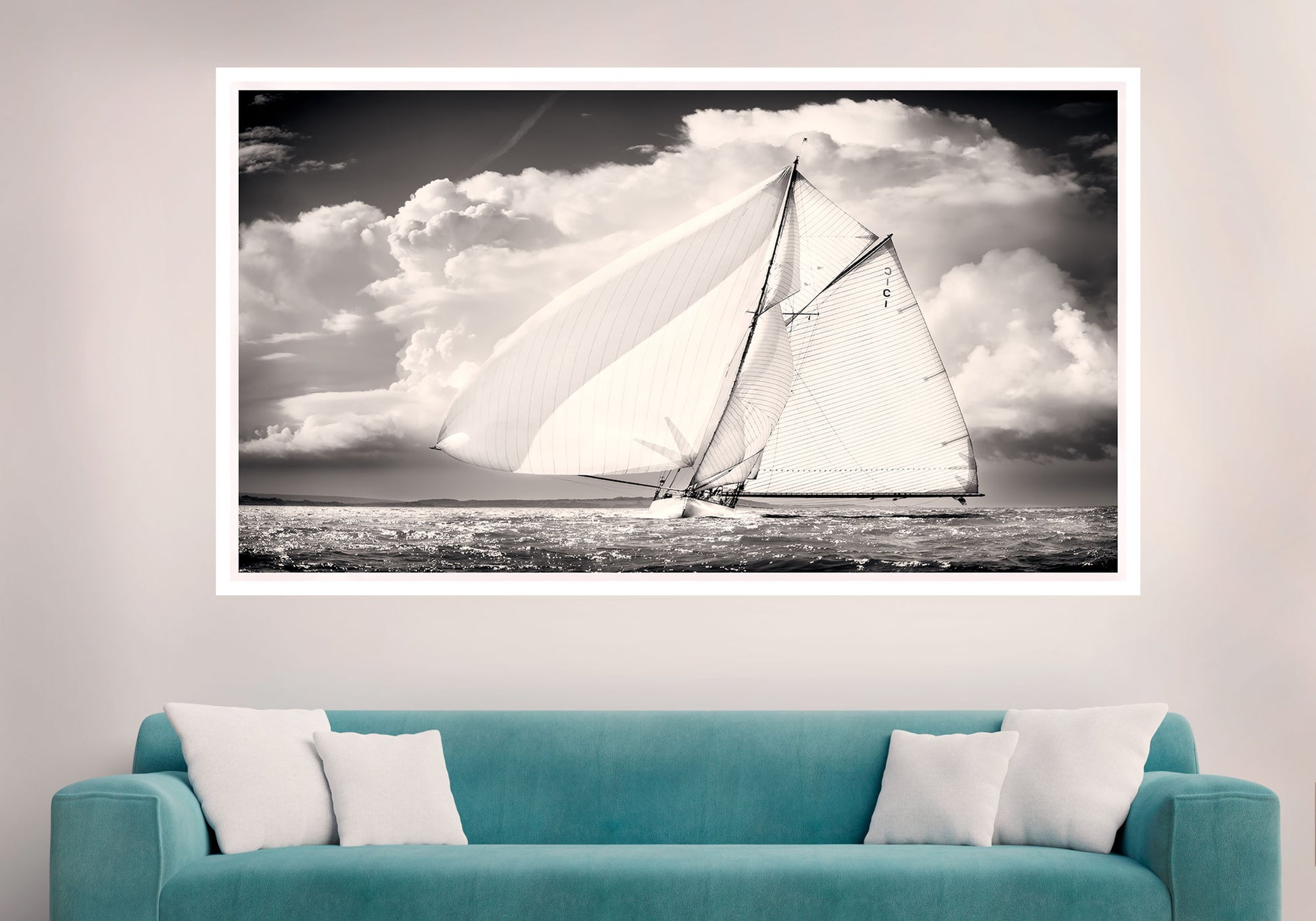 Mariquita in The Solent Xl Canvas in Tray Frame